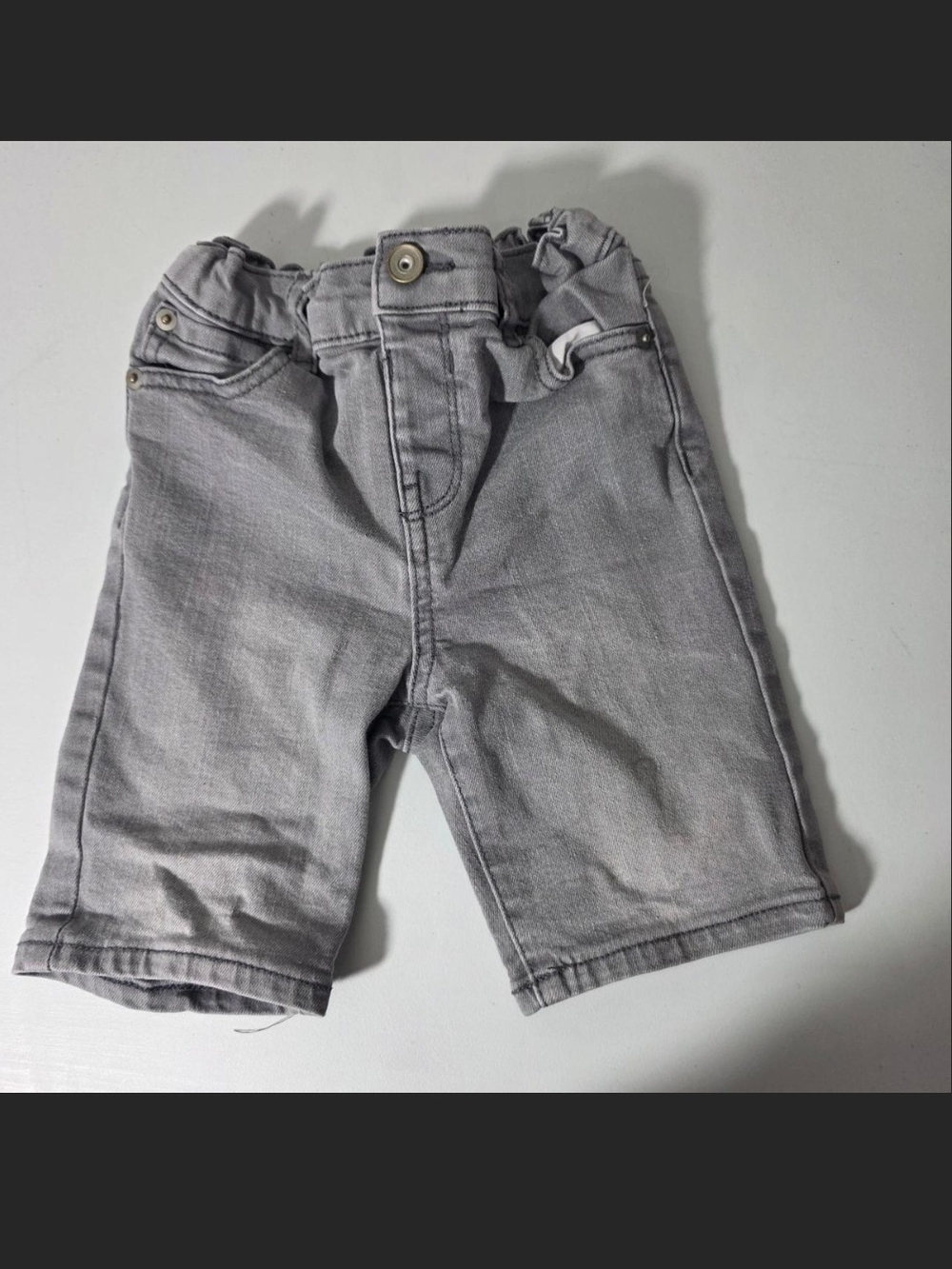 The Children's Place Light Gray Kids Denim Shorts